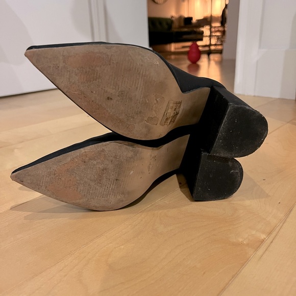 Black pointed-toe stretch ankle boots / size 38 - Picture 4 of 4